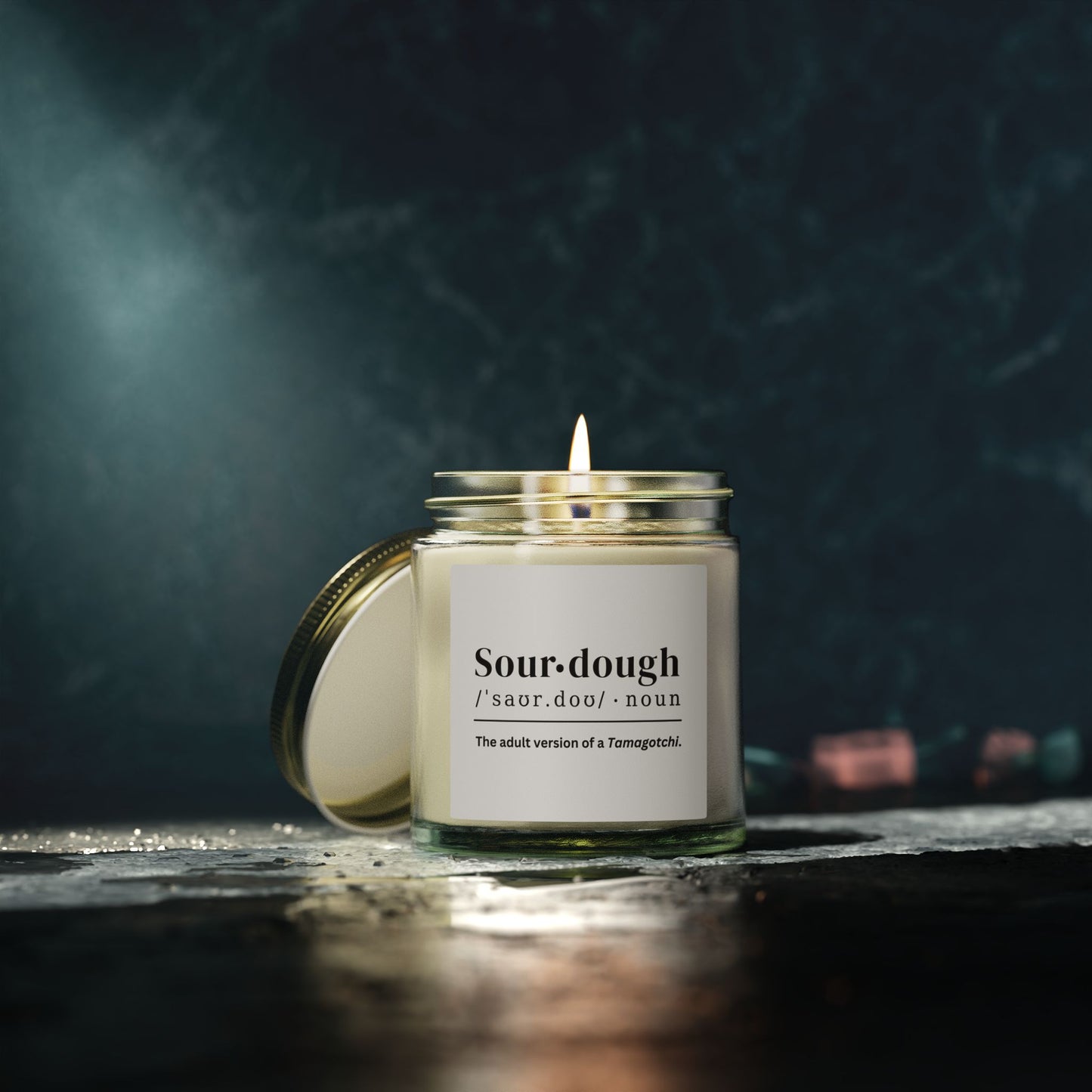 Sourdough Tamagotchi Coconut Apricot Wax Candle