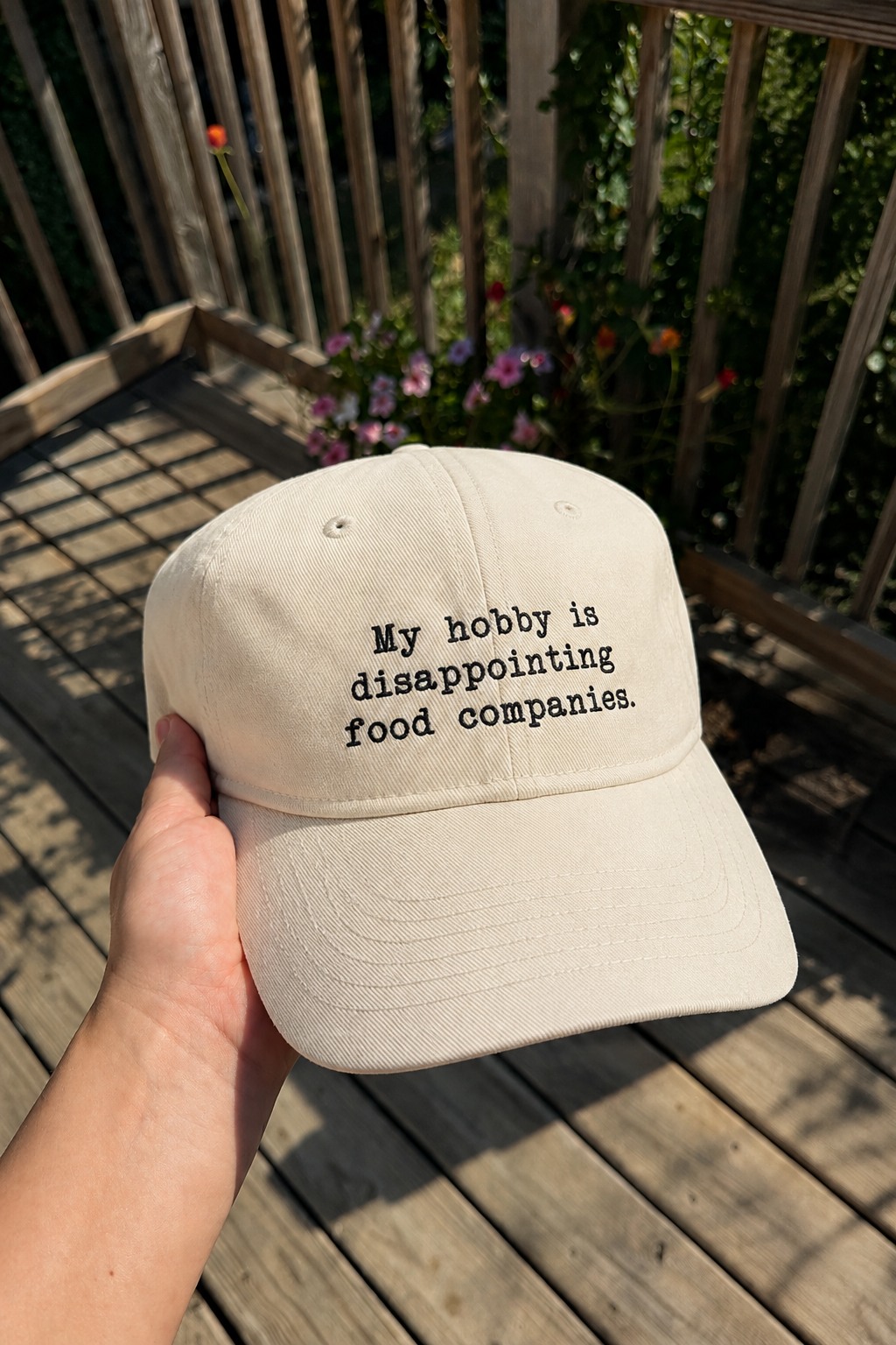 My Hobby Is Disappointing Food Companies Embroidered Cap