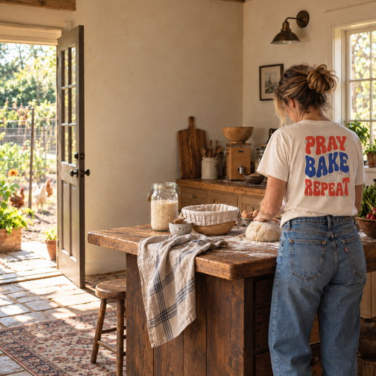Pray Bake Repeat Oversized Cotton T-Shirt