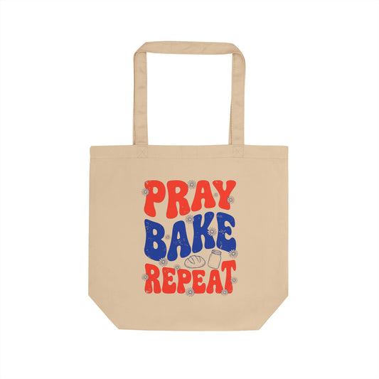 Pray Bake Repeat Organic Cotton Tote Bag