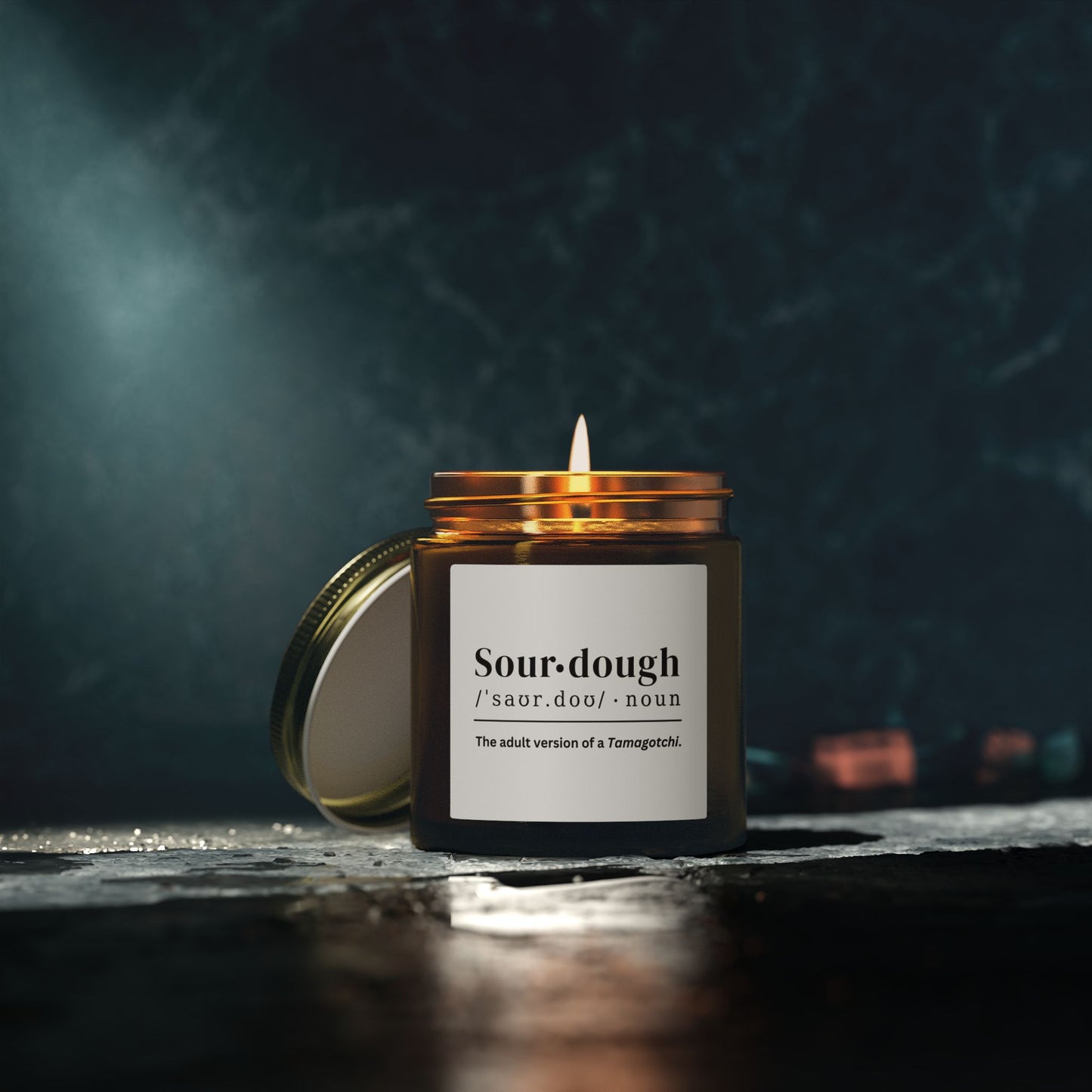 Sourdough Tamagotchi Coconut Apricot Wax Candle