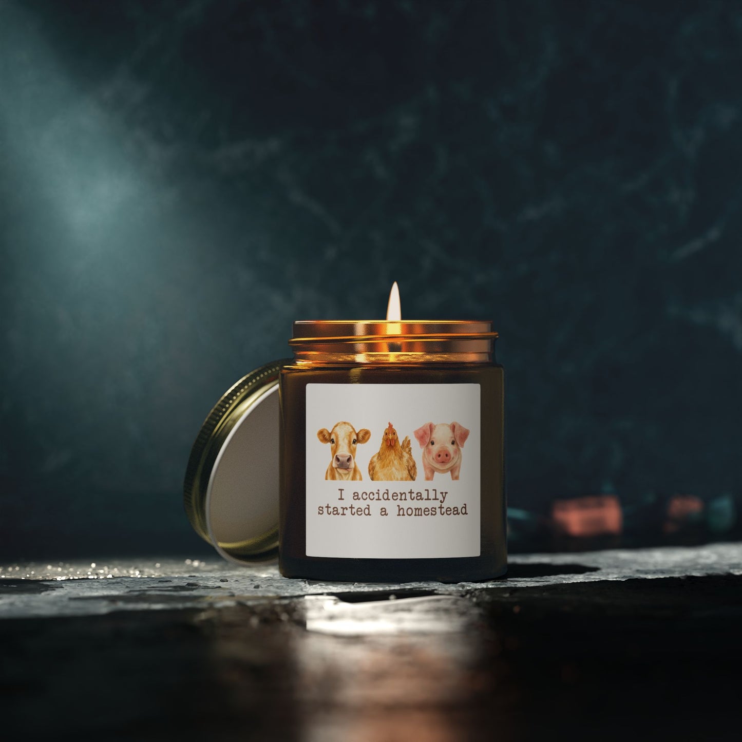 I Accidentally Started a Homestead Coconut Apricot Wax Candle